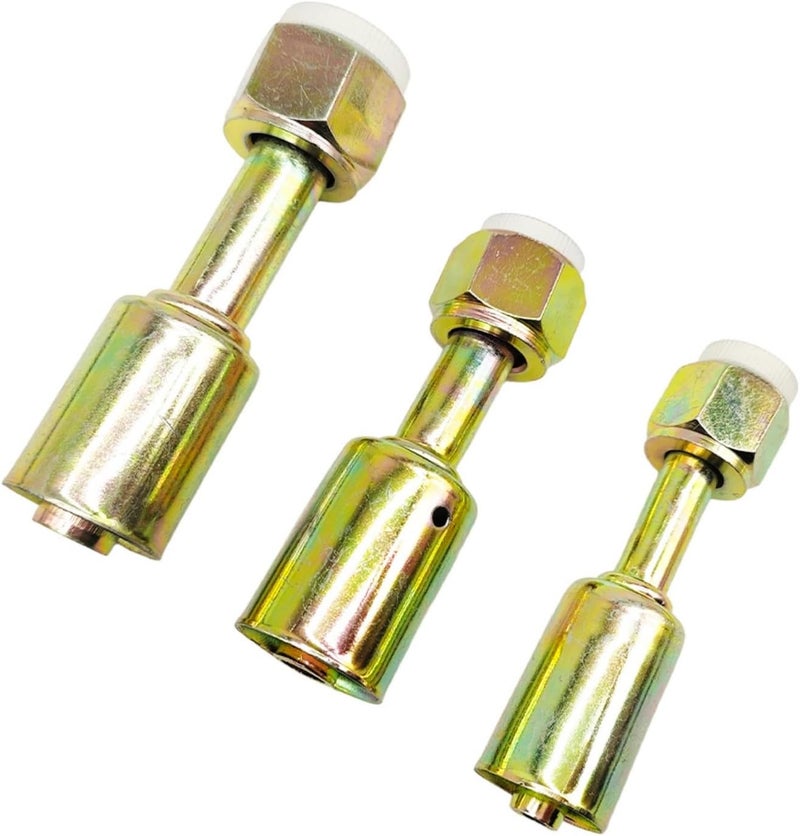 SIDMILE 6Pcs Air Conditioning #6#8#10 AC Fitting Set for Standard Hose, Female Oring Beadlock Straight (180 Degree) - Image 5